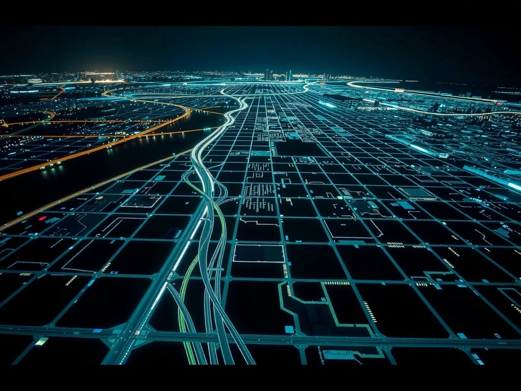 Visualización abstracta de ubicación